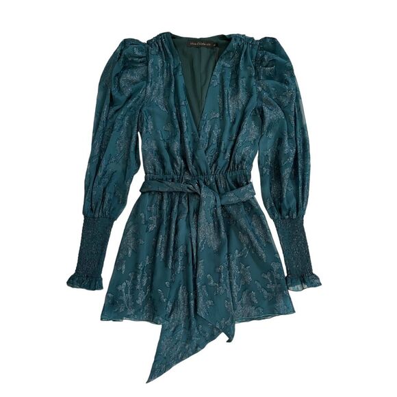 House of Harlow 1960 x REVOLVE Sumner Mini Dress in Deep Teal - Picture 2 of 8